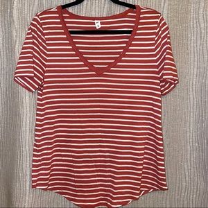 ❌SOLD❌BP. | Striped V-neck Shirt